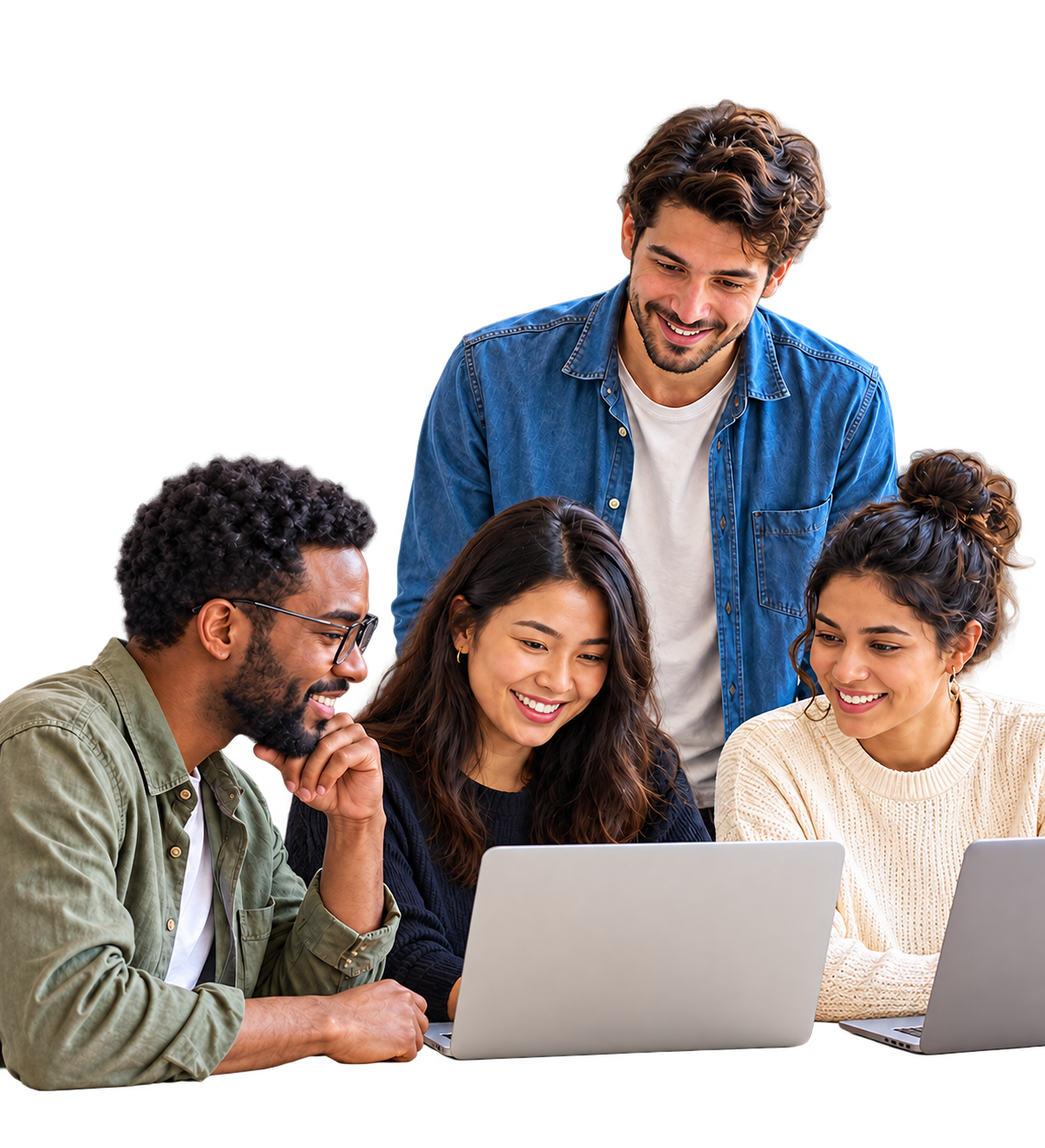 Young professionals collaborating in an office